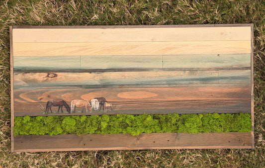 Wood Landscape "Quiet Herd"