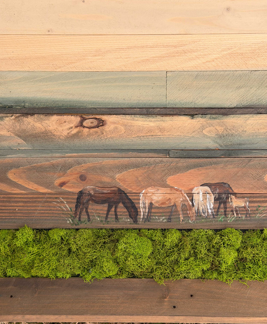 Wood Landscape "Quiet Herd"
