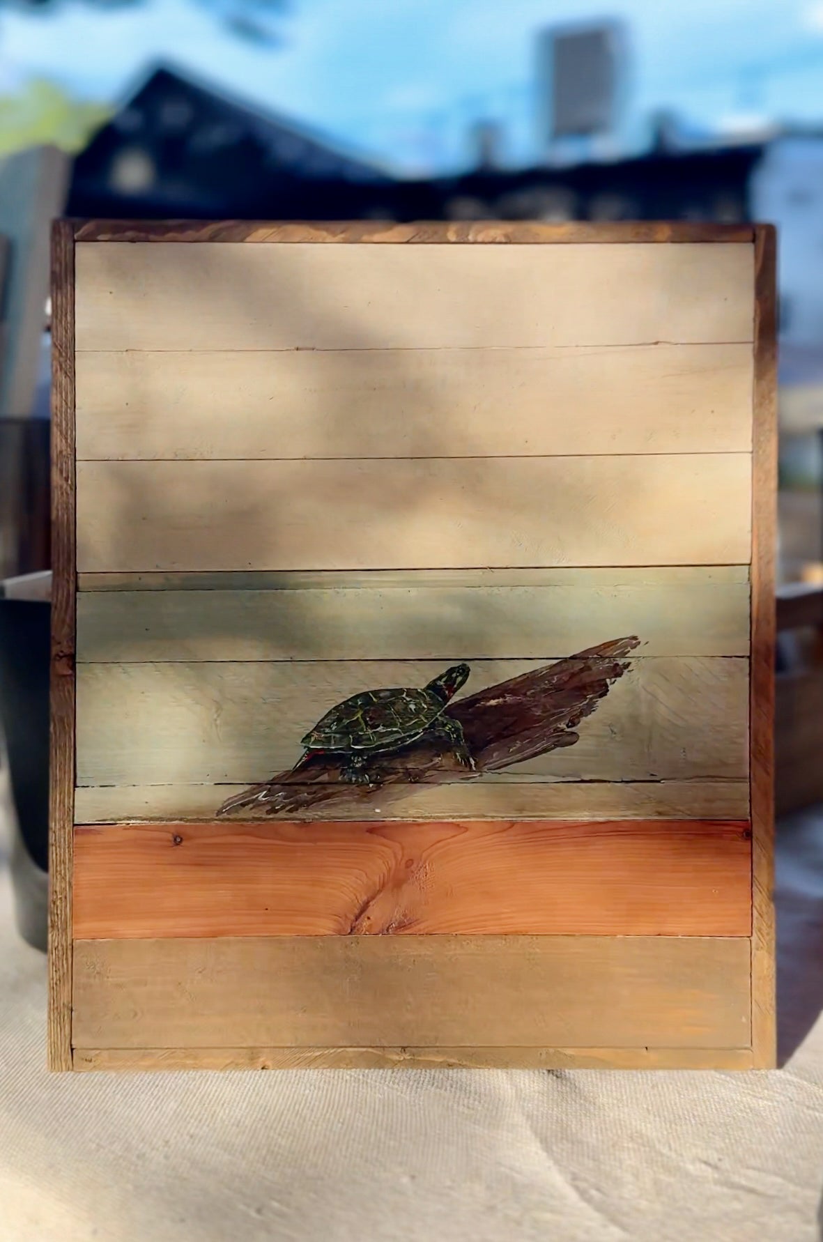 Wood Landscape "Turtle's Slow Afternoon"