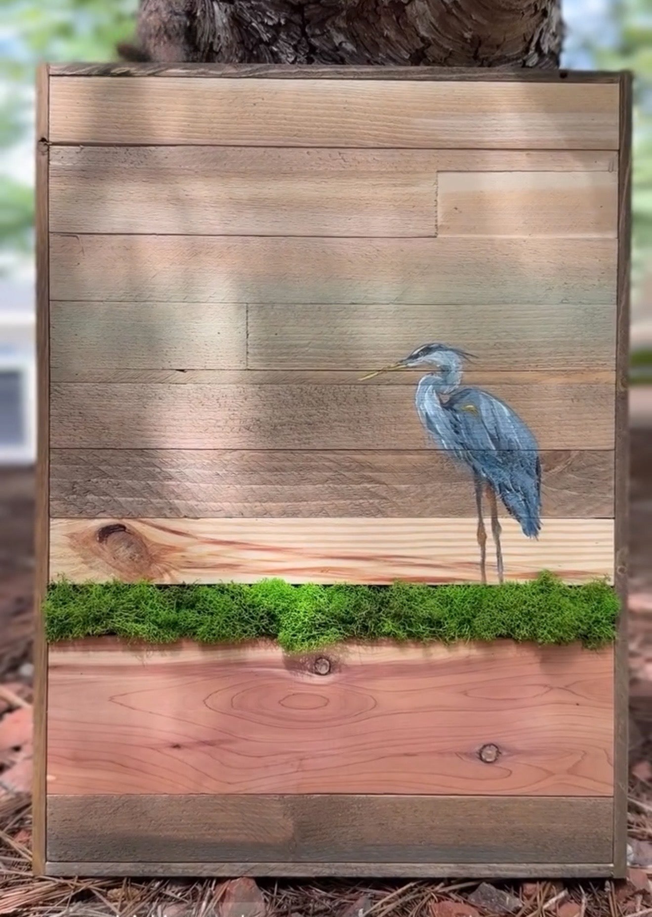 Wood Landscape "Heron Watching"