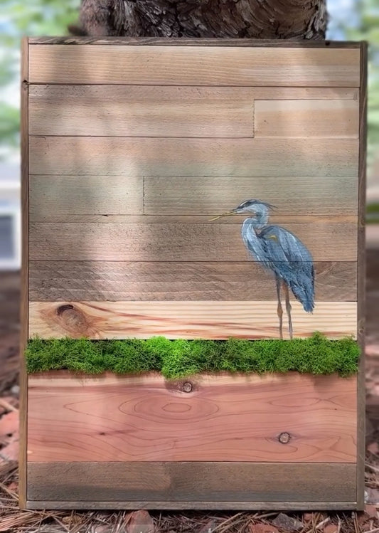 Wood Landscape "Heron Watching"