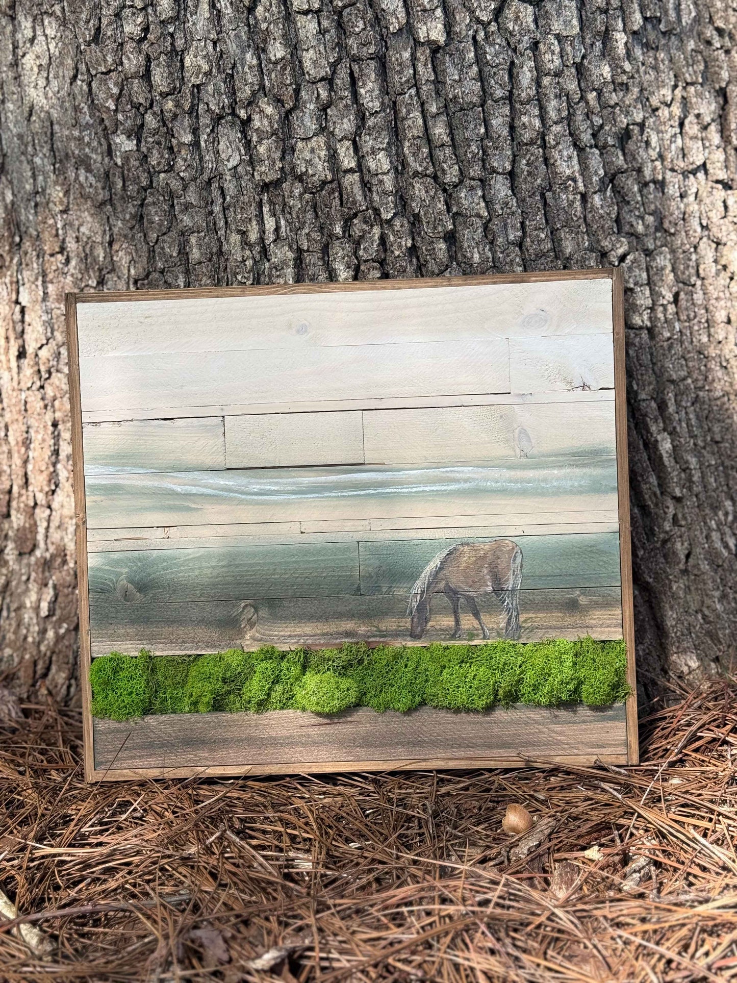 Wood Landscape "Soft Steps in the Field"