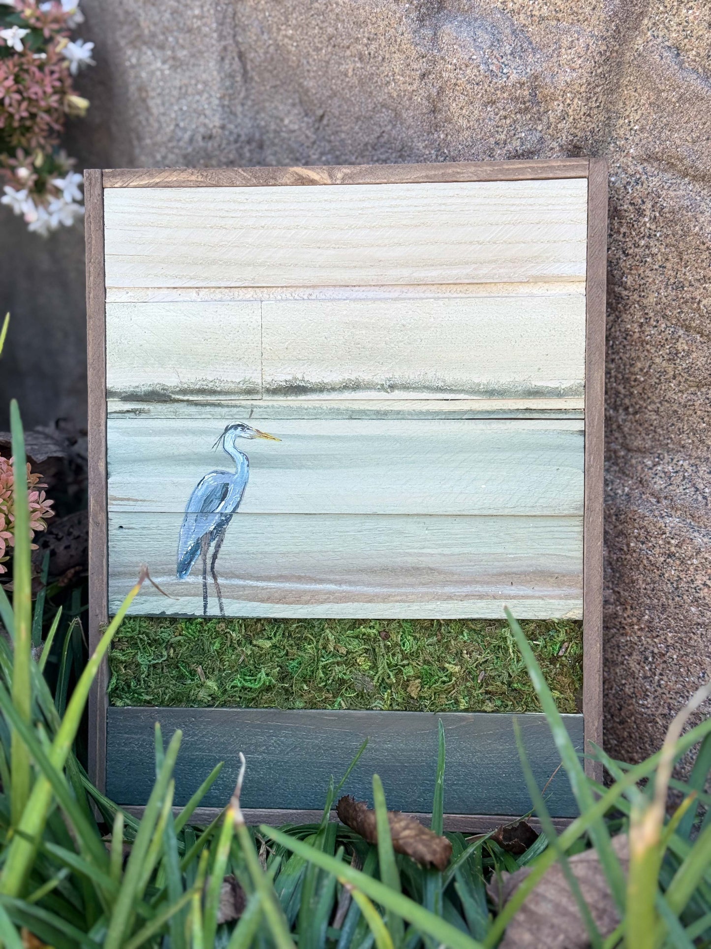 Wood Landscape "Heron"
