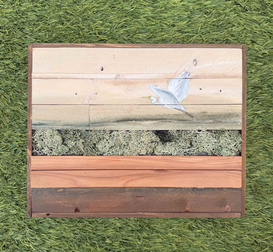 Wood Landscape "Morning Egret"