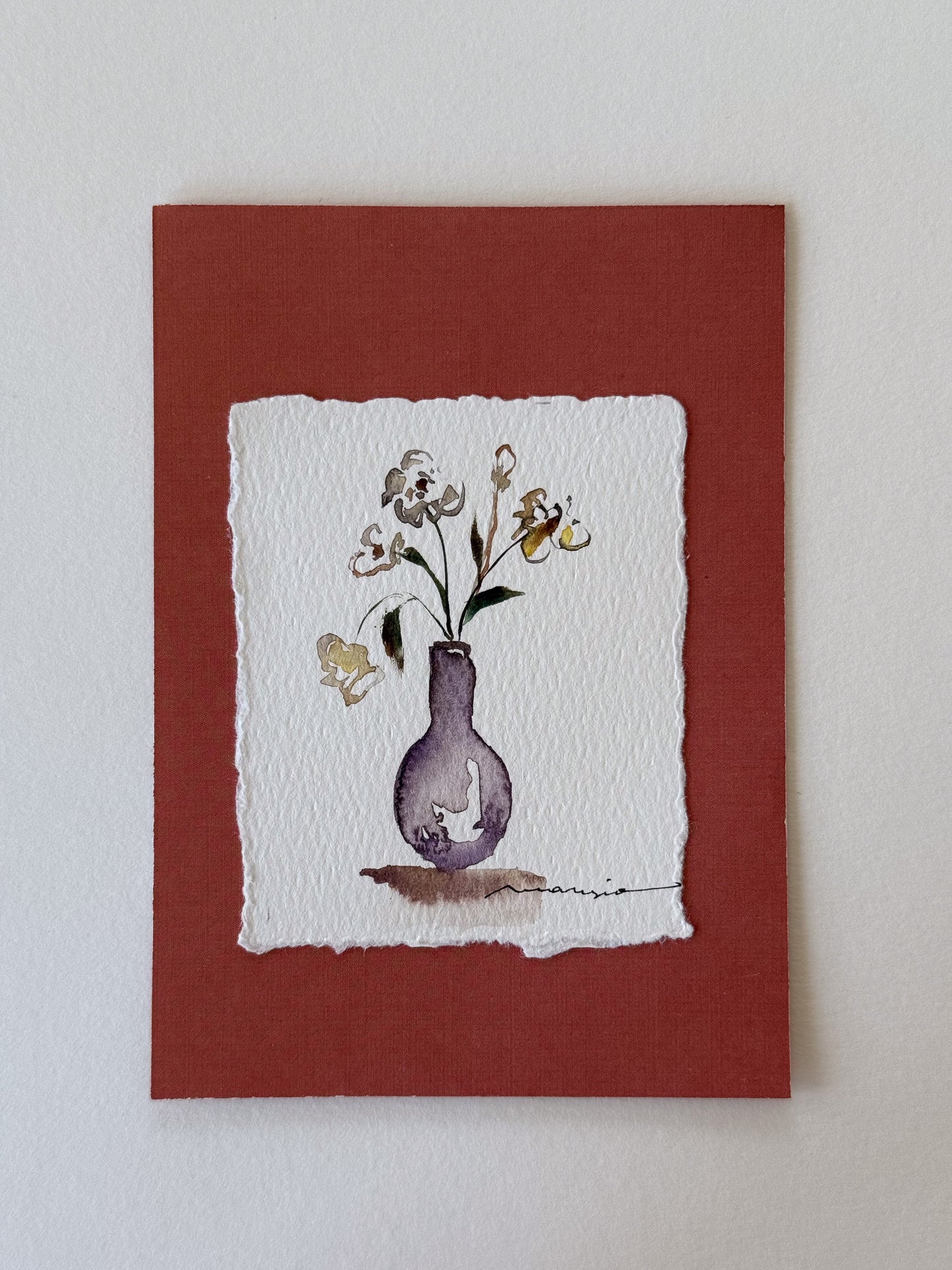 Hand painted watercolor cards