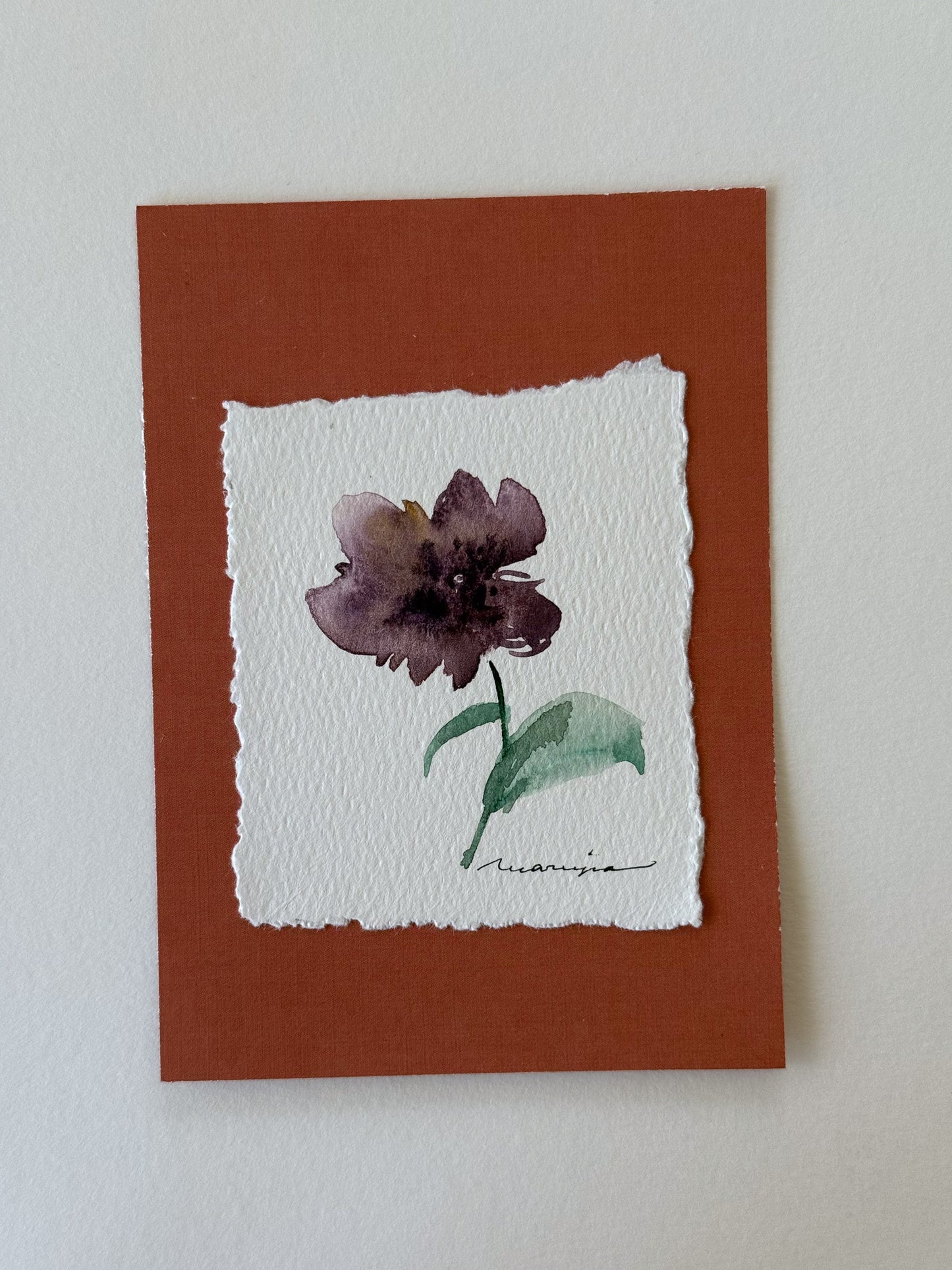 Hand painted watercolor cards