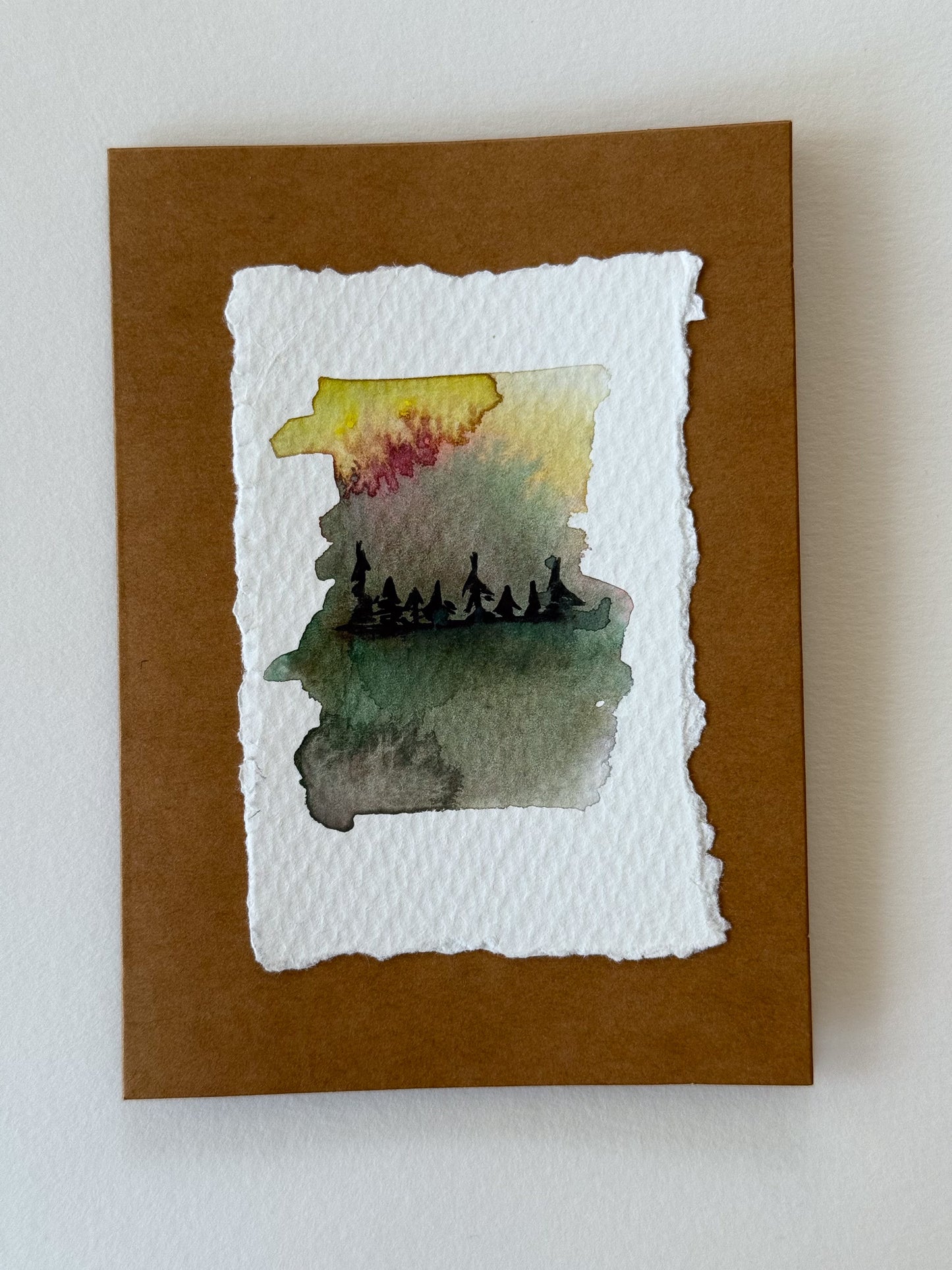 Hand painted watercolor cards