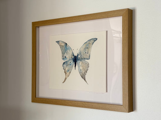 Watercolor Painting "Petal Visitor"