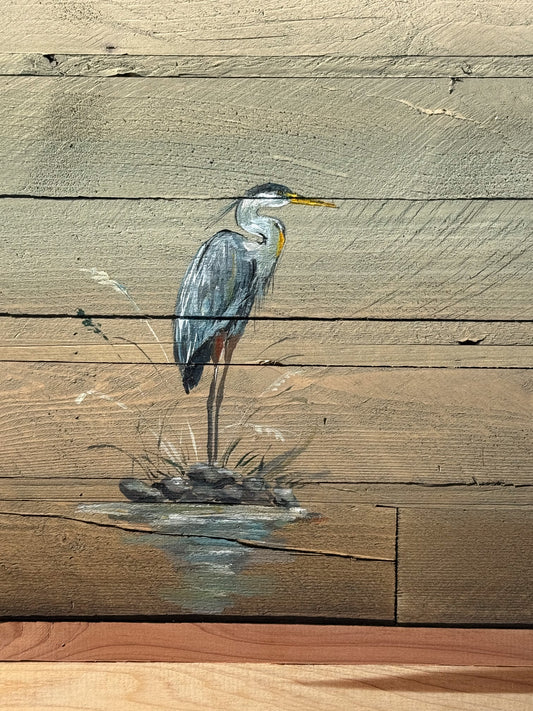 Wood Landscape "Waiting by the Quiet Shore"