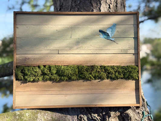 Wood Landscape "Skimming the Morning Air"