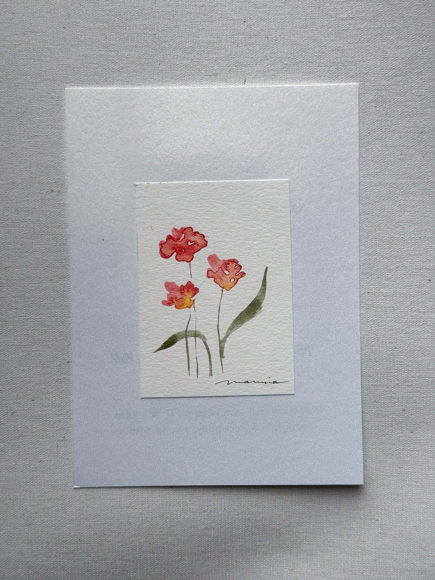 Hand painted watercolor cards