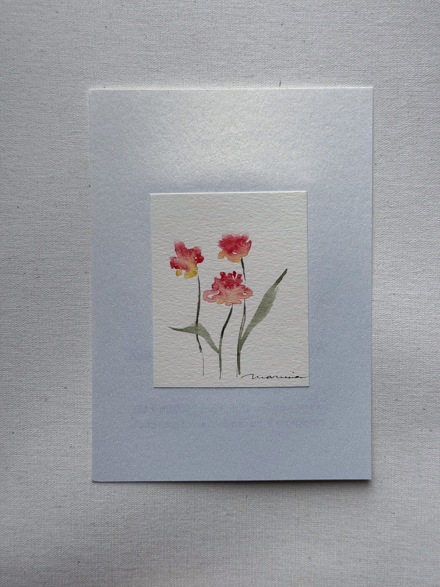 Hand painted watercolor cards