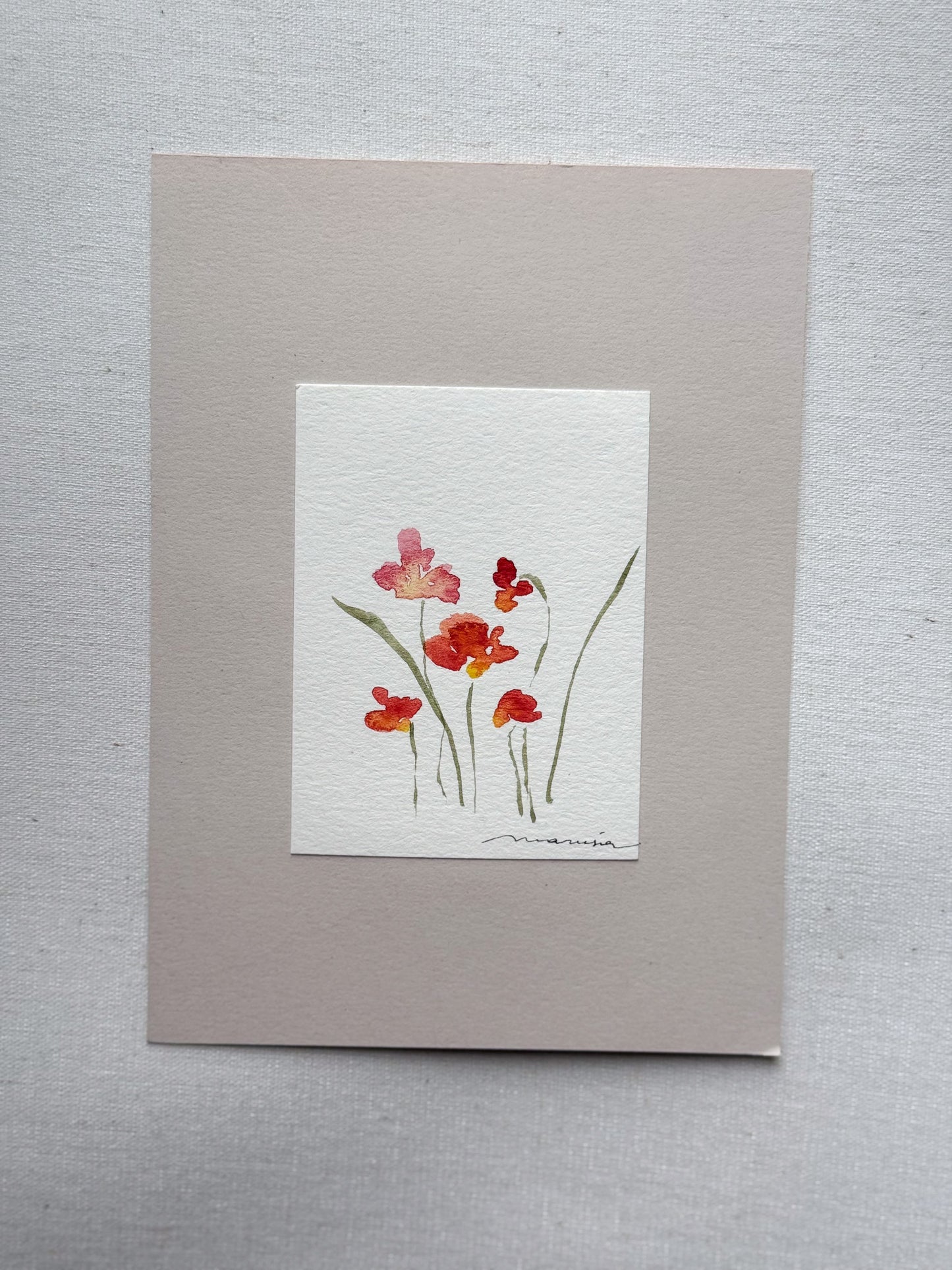 Hand painted watercolor cards