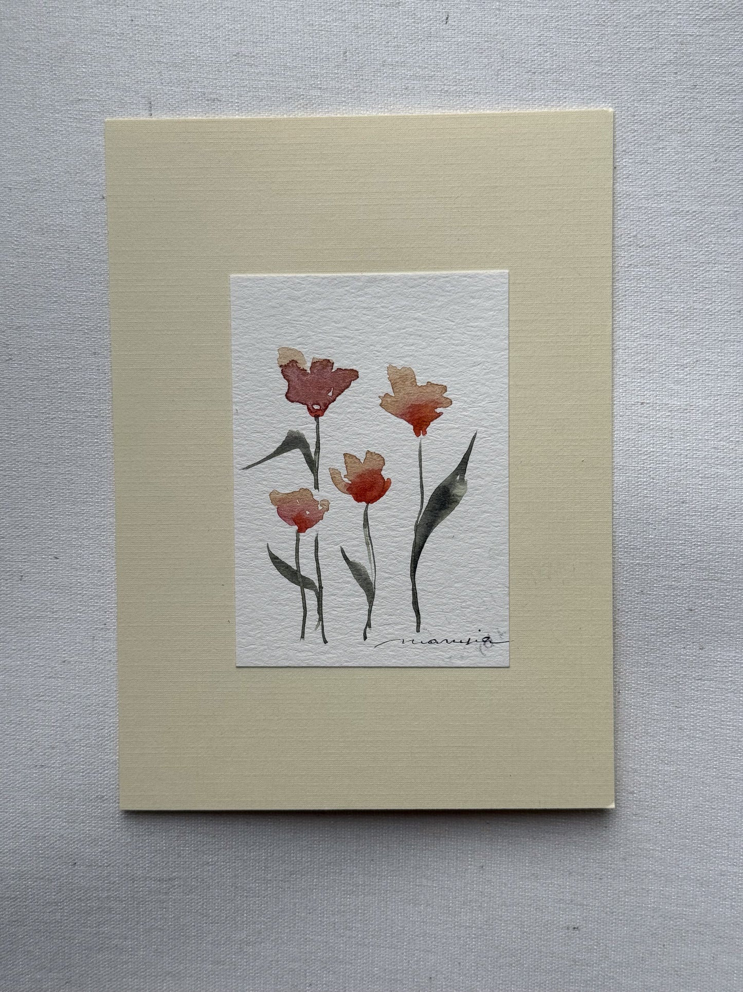 Hand painted watercolor cards