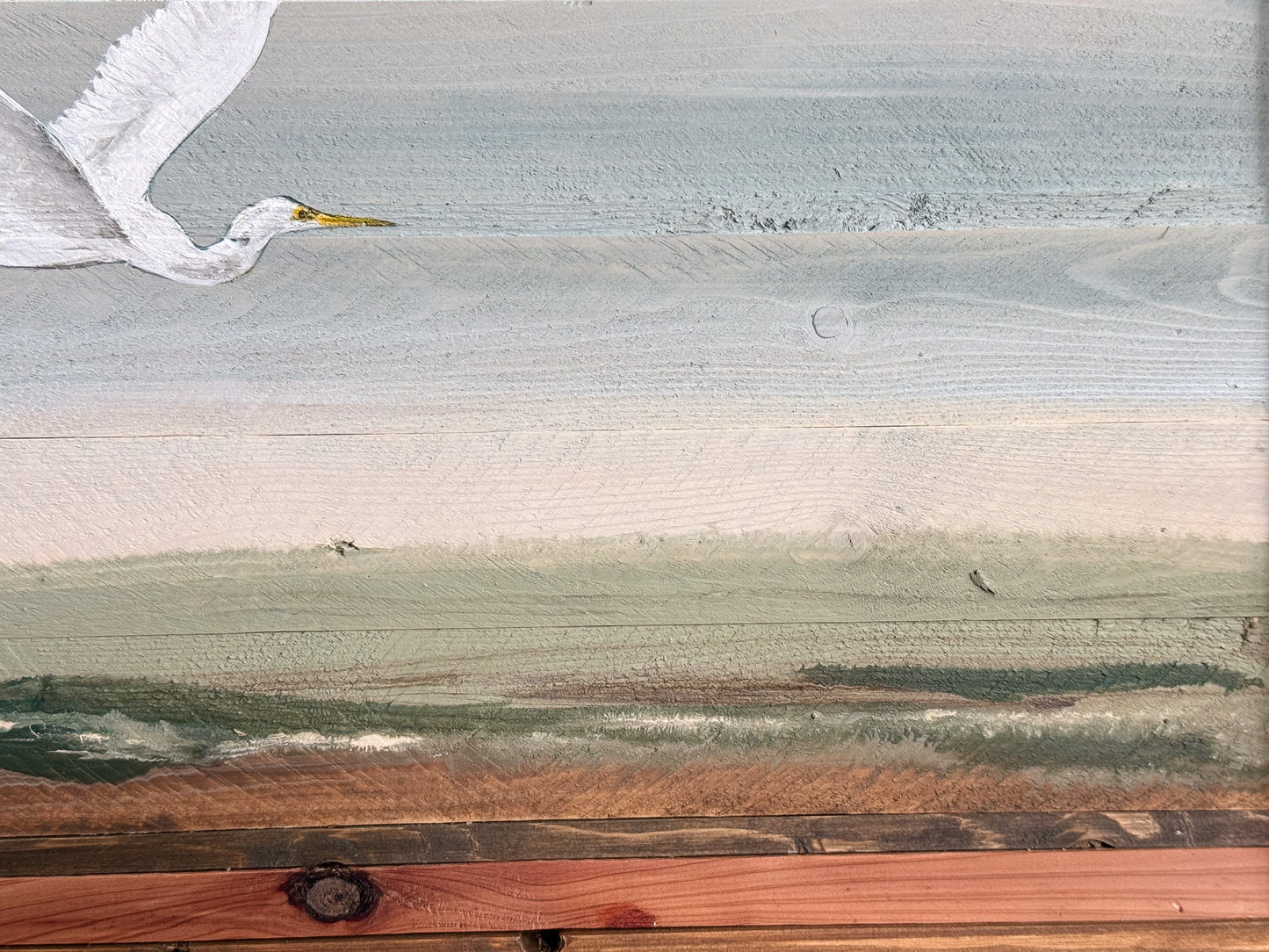 Wood Landscape "Wings Above the Marsh"