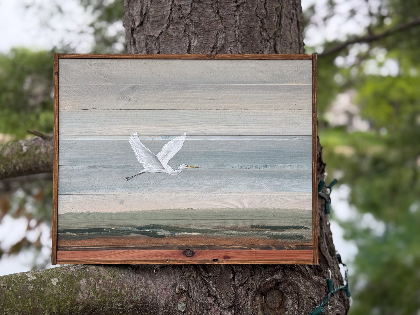 Wood Landscape "Wings Above the Marsh"