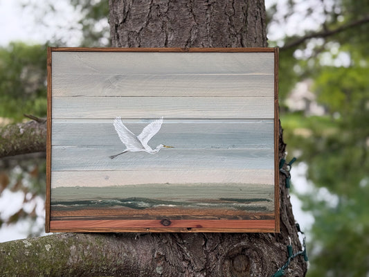 Wood Landscape "Wings Above the Marsh"