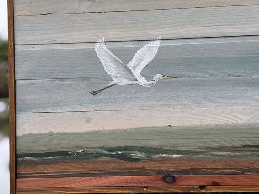 Wood Landscape "Wings Above the Marsh"