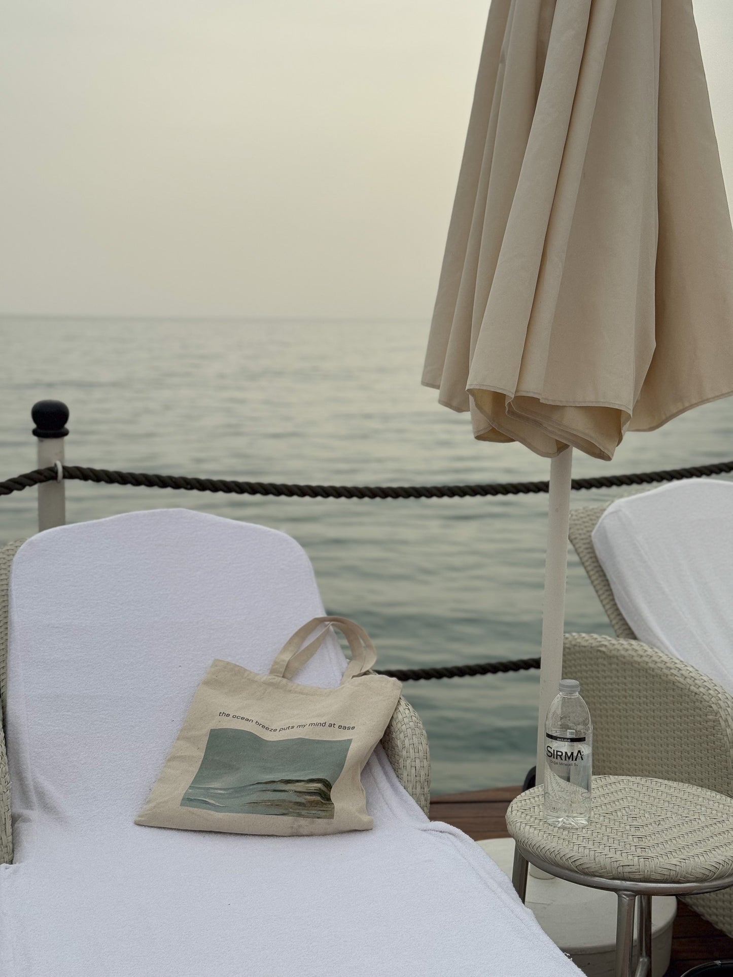 Ocean Breeze Cotton Canvas Tote Bag