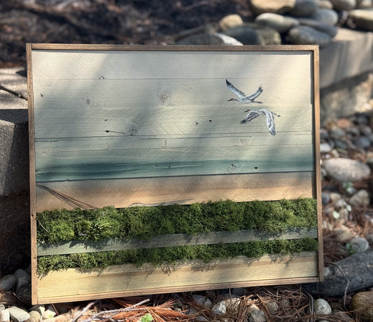 Wood Landscape "Wings above the Marsh"