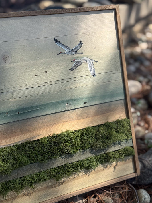 Wood Landscape "Wings above the Marsh"