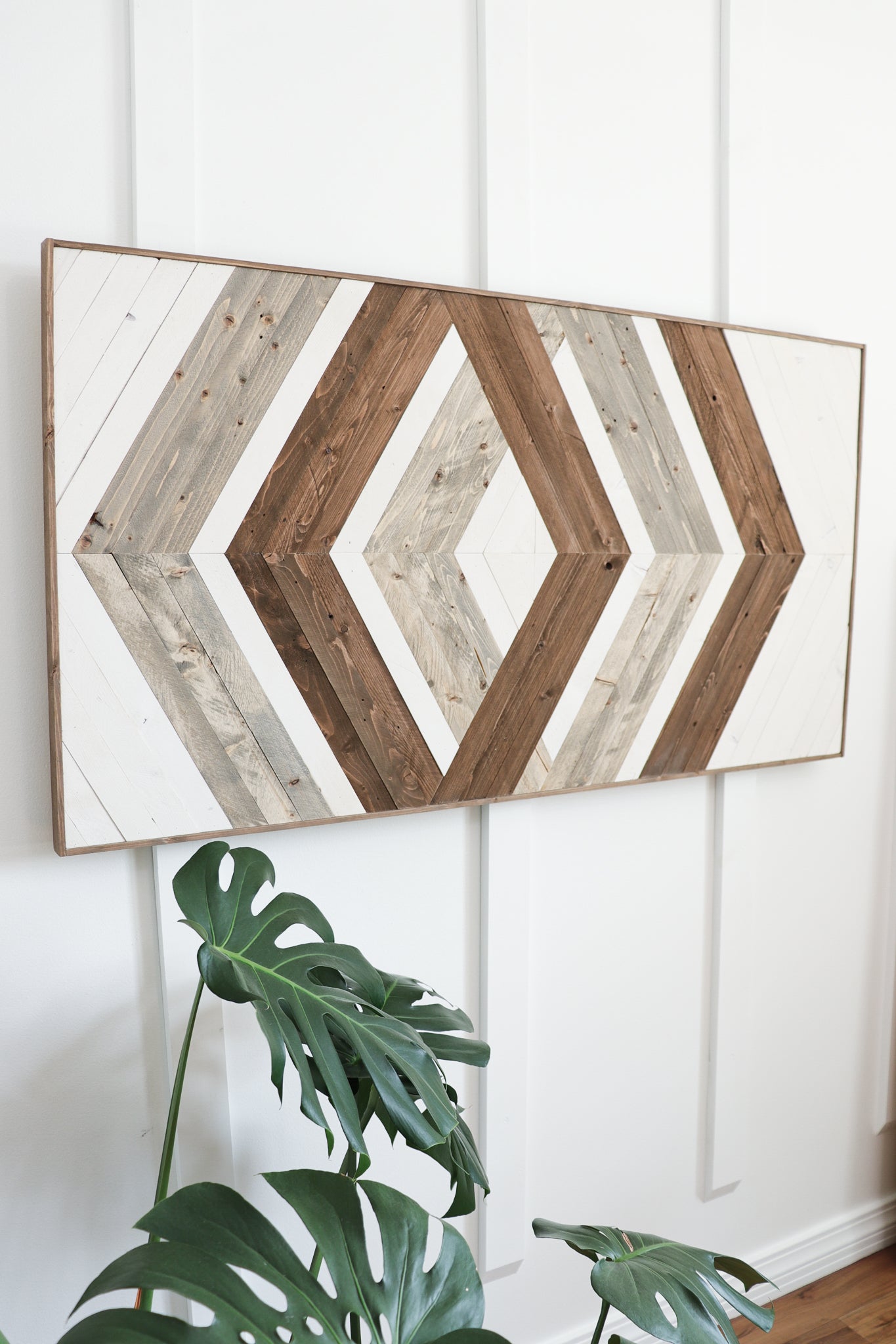 Wood Sculpture Wall Art "Geometric Elegance"