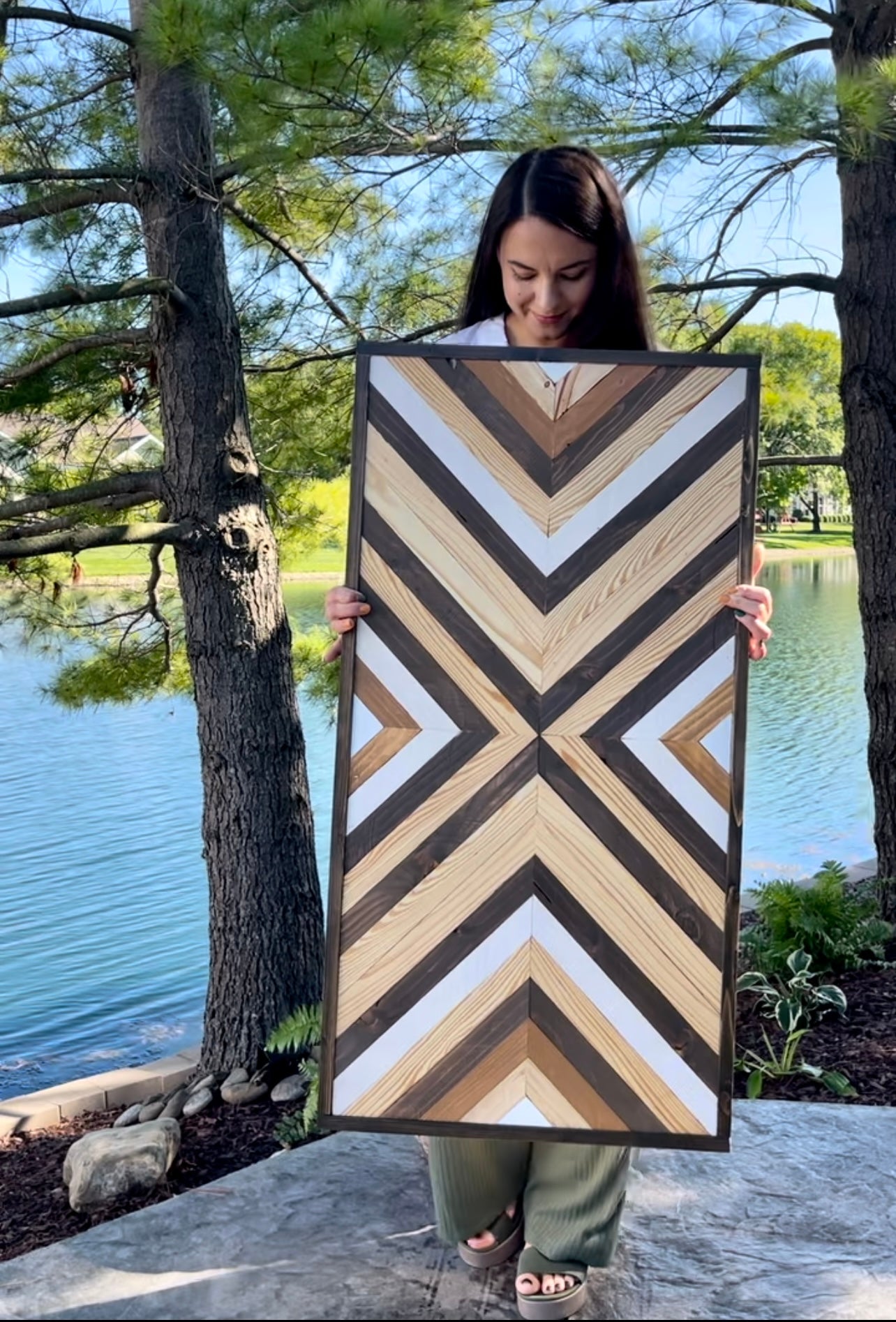 Wood Sculpture Wall Art "Flow"