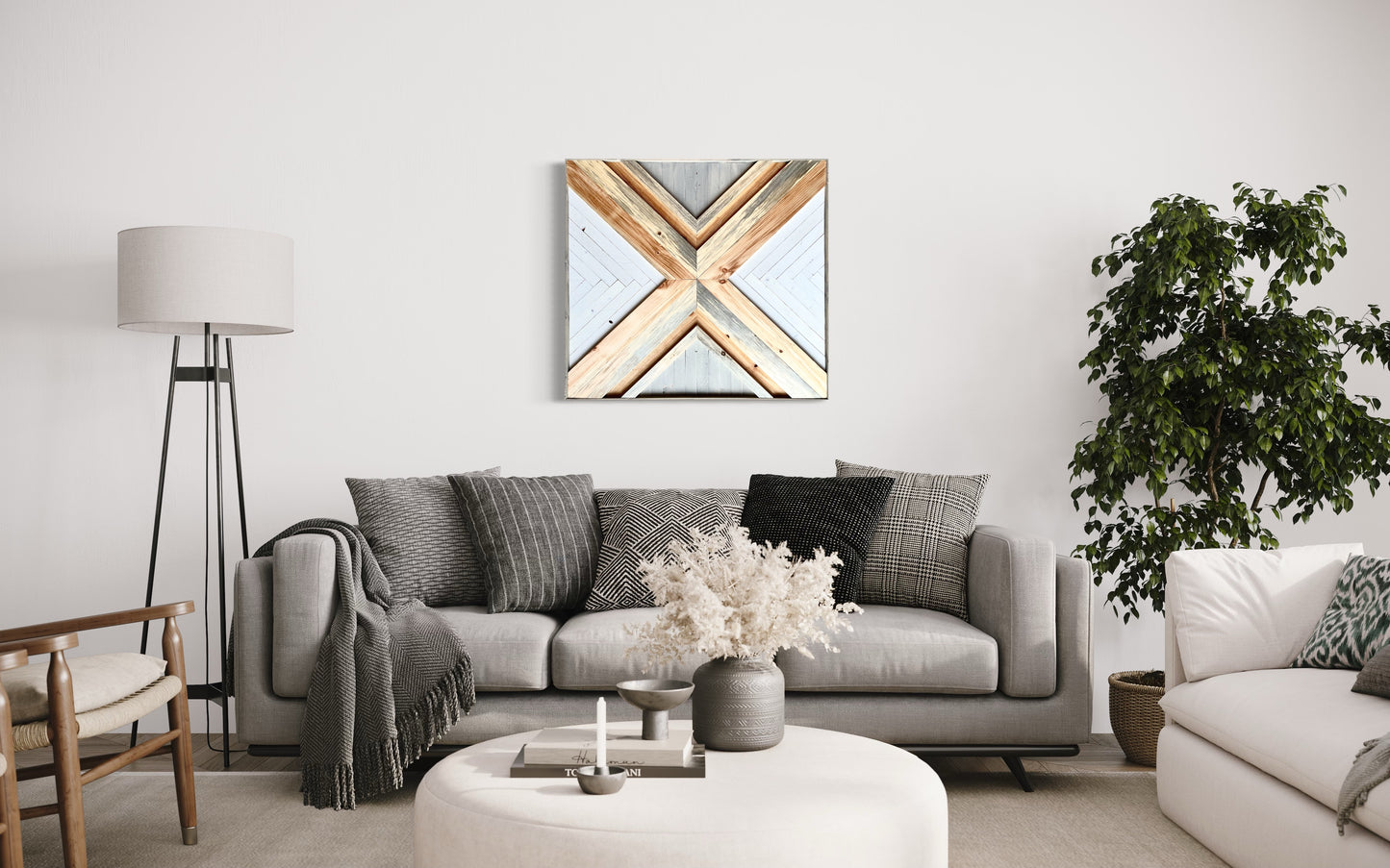 Essential Oil Wood Wall Art "Blue Pine"