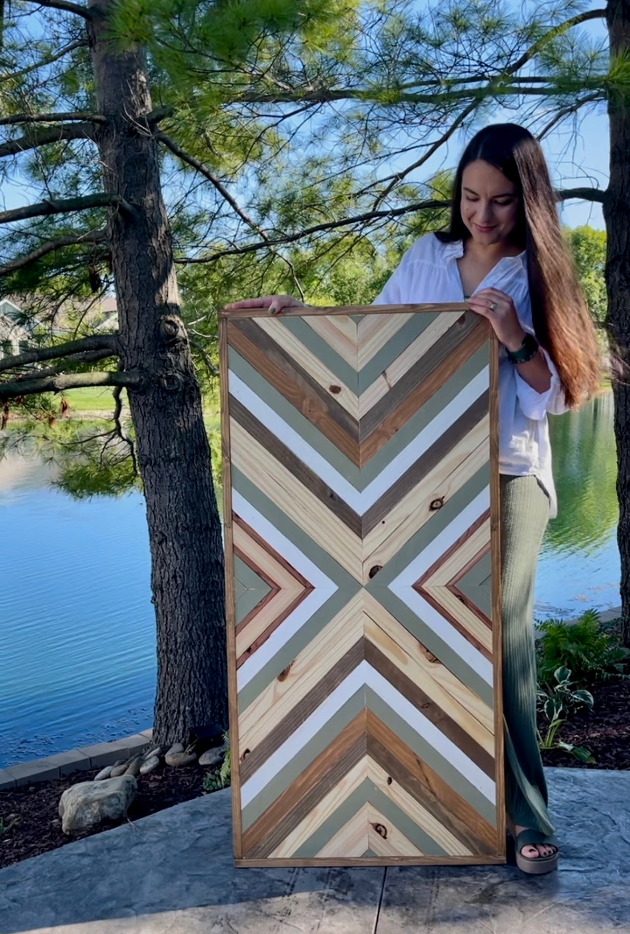 Wood Wall Sculpture "Beautiful Sage"