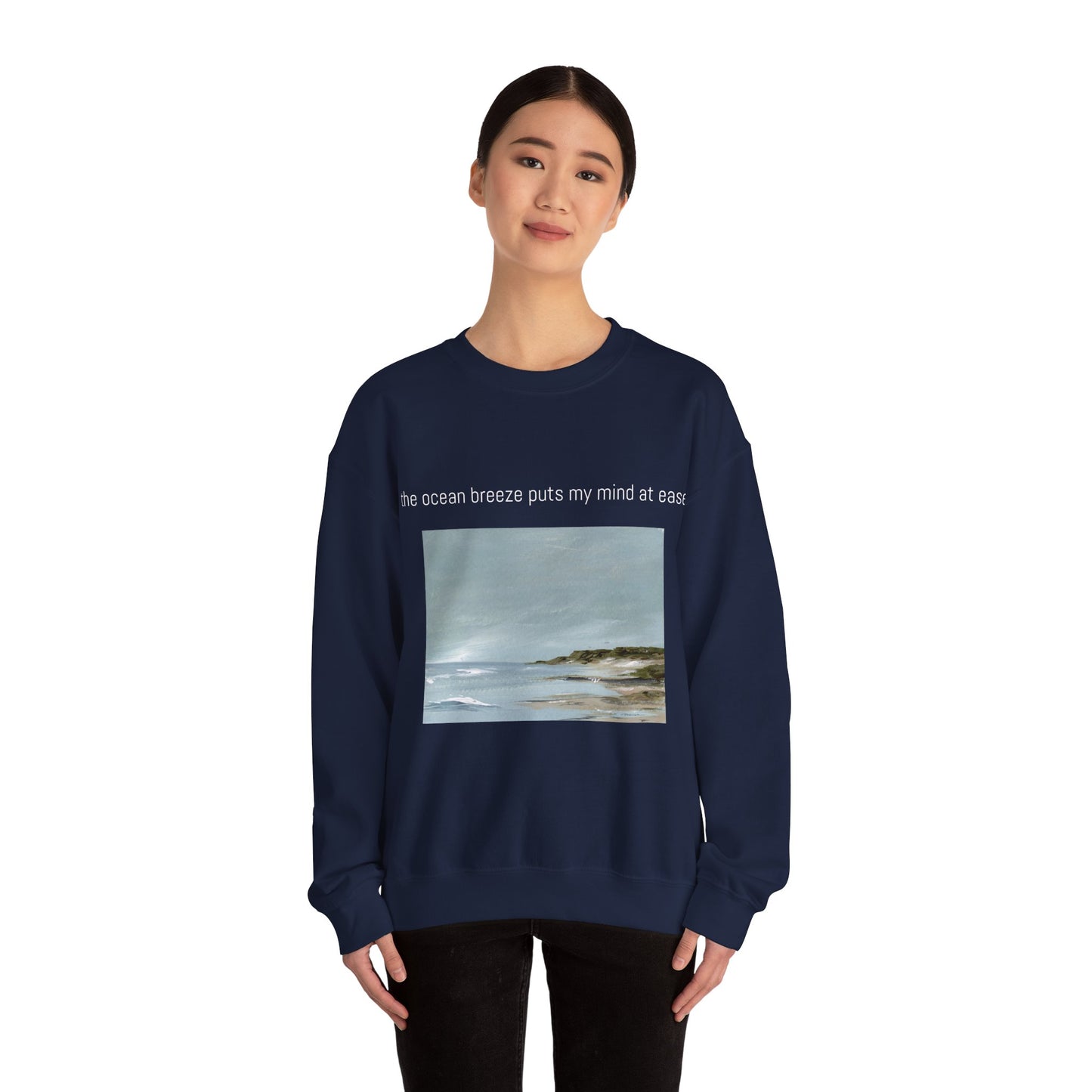 Unisex Heavy Blend™ Crewneck Sweatshirt Ocean Breeze puts my mind at ease