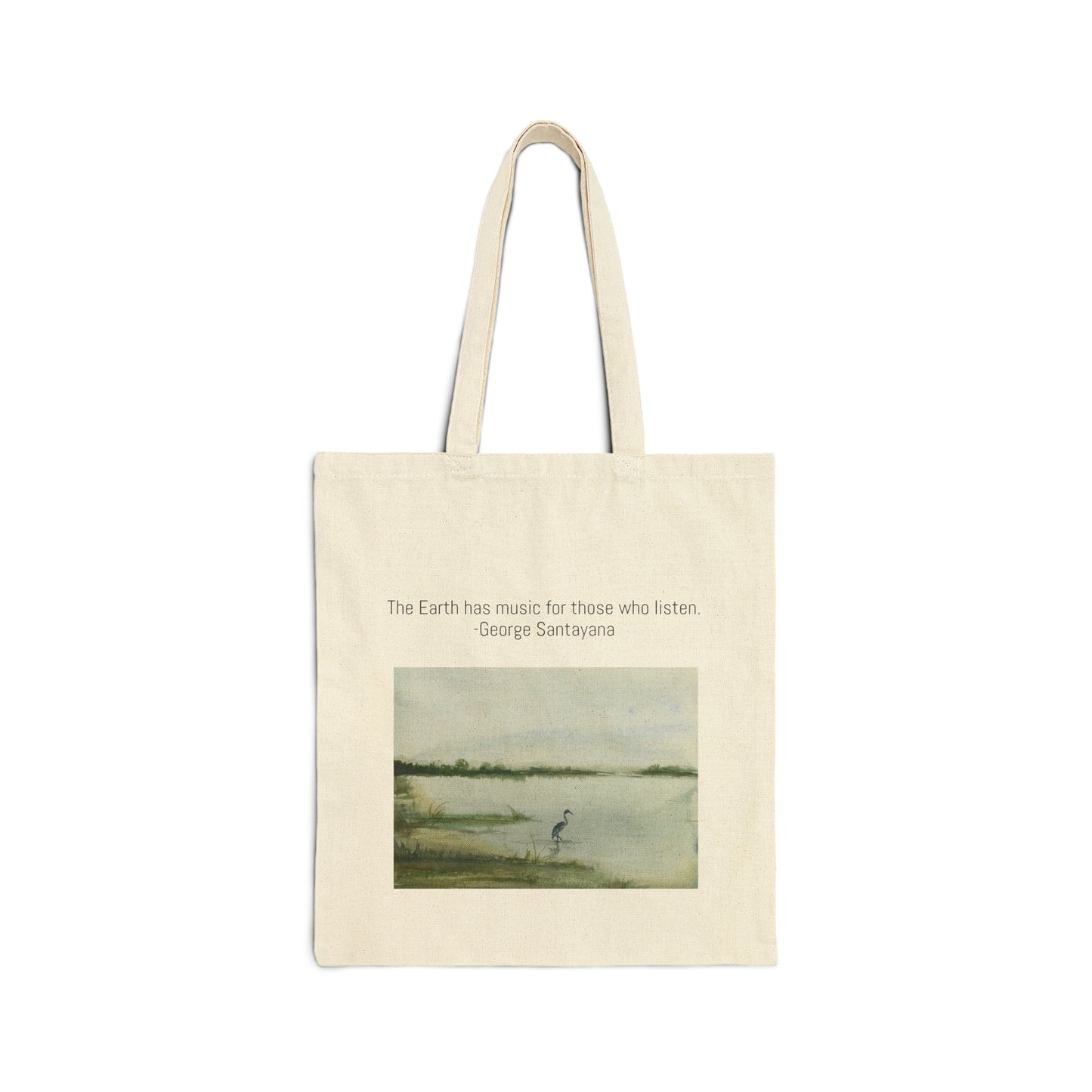 The Earth has music Cotton Canvas Tote Bag