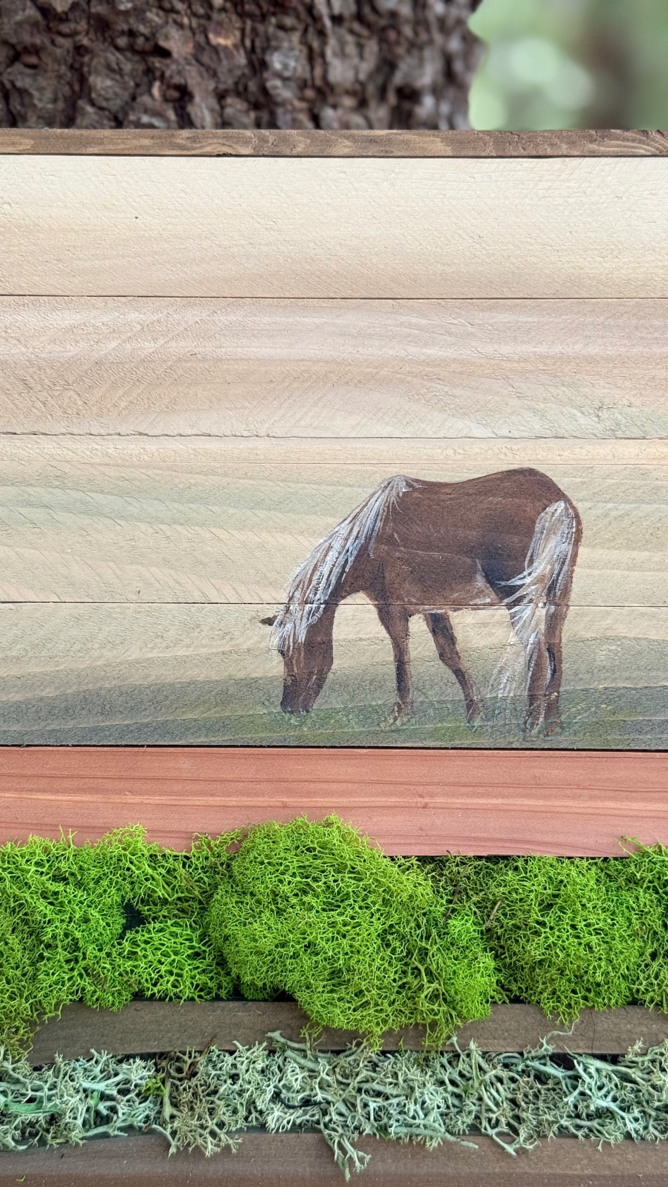 Wood Landscape "Soft Morning Graze"