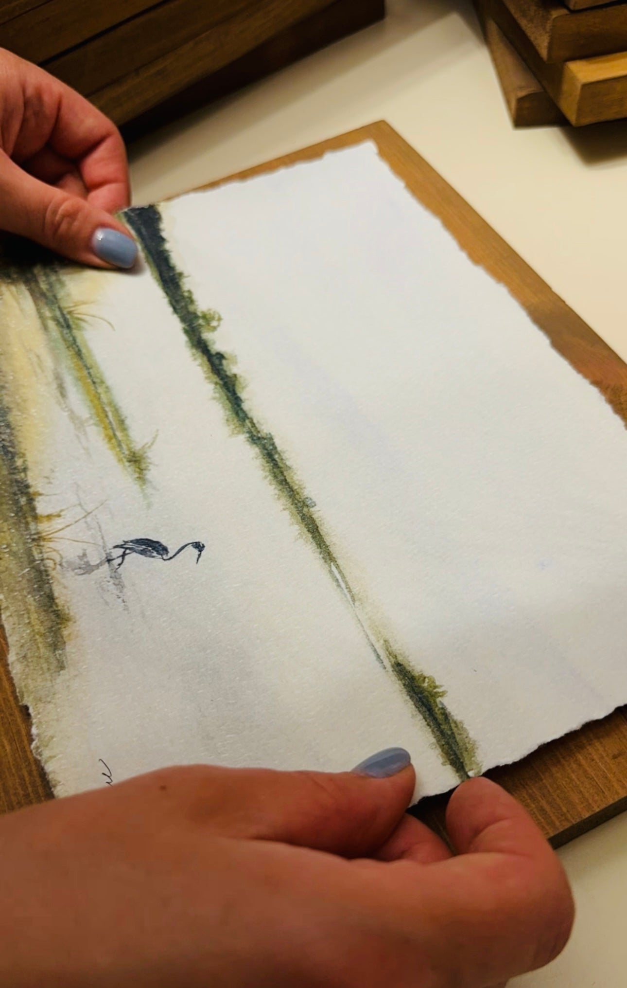 Mini Landscape XIV. Watercolor print