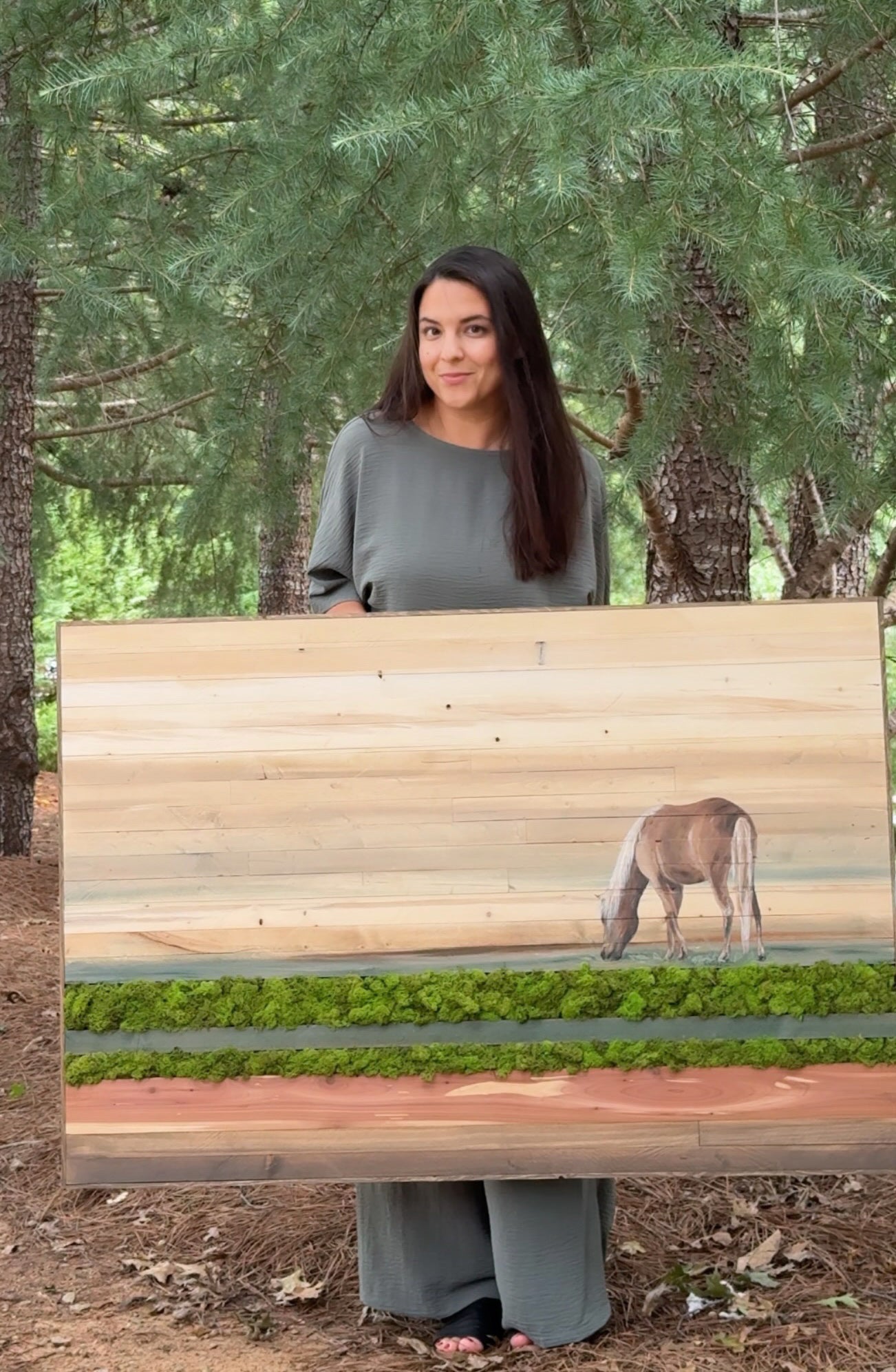 Wood Landscape "Soft Hours of Grazing"