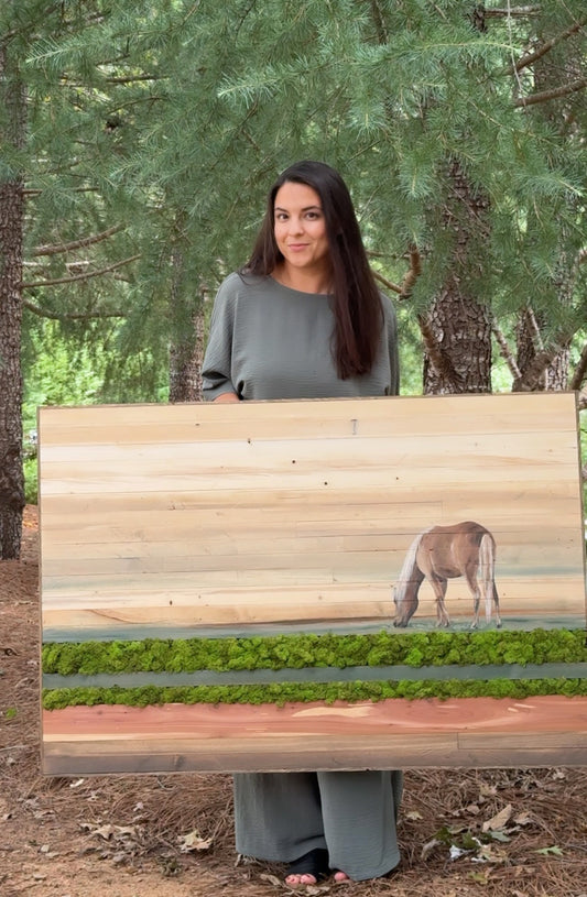 Wood Landscape "Soft Hours of Grazing"