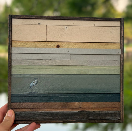 Wood Landscape "Blue Grace in Waiting"