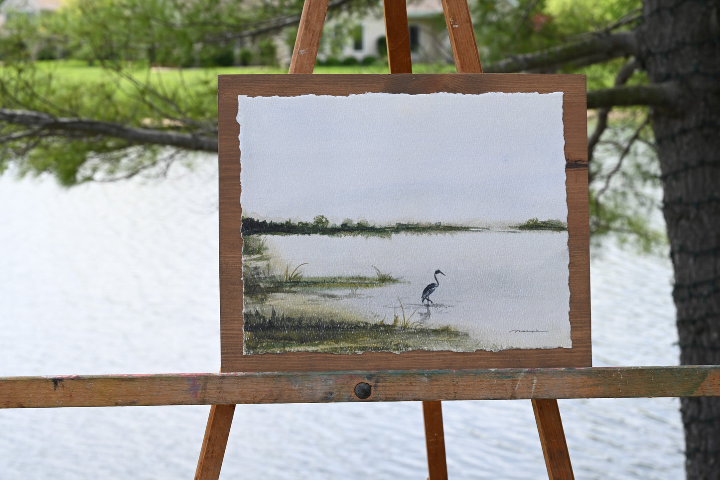 Heron's Haven. Watercolor print