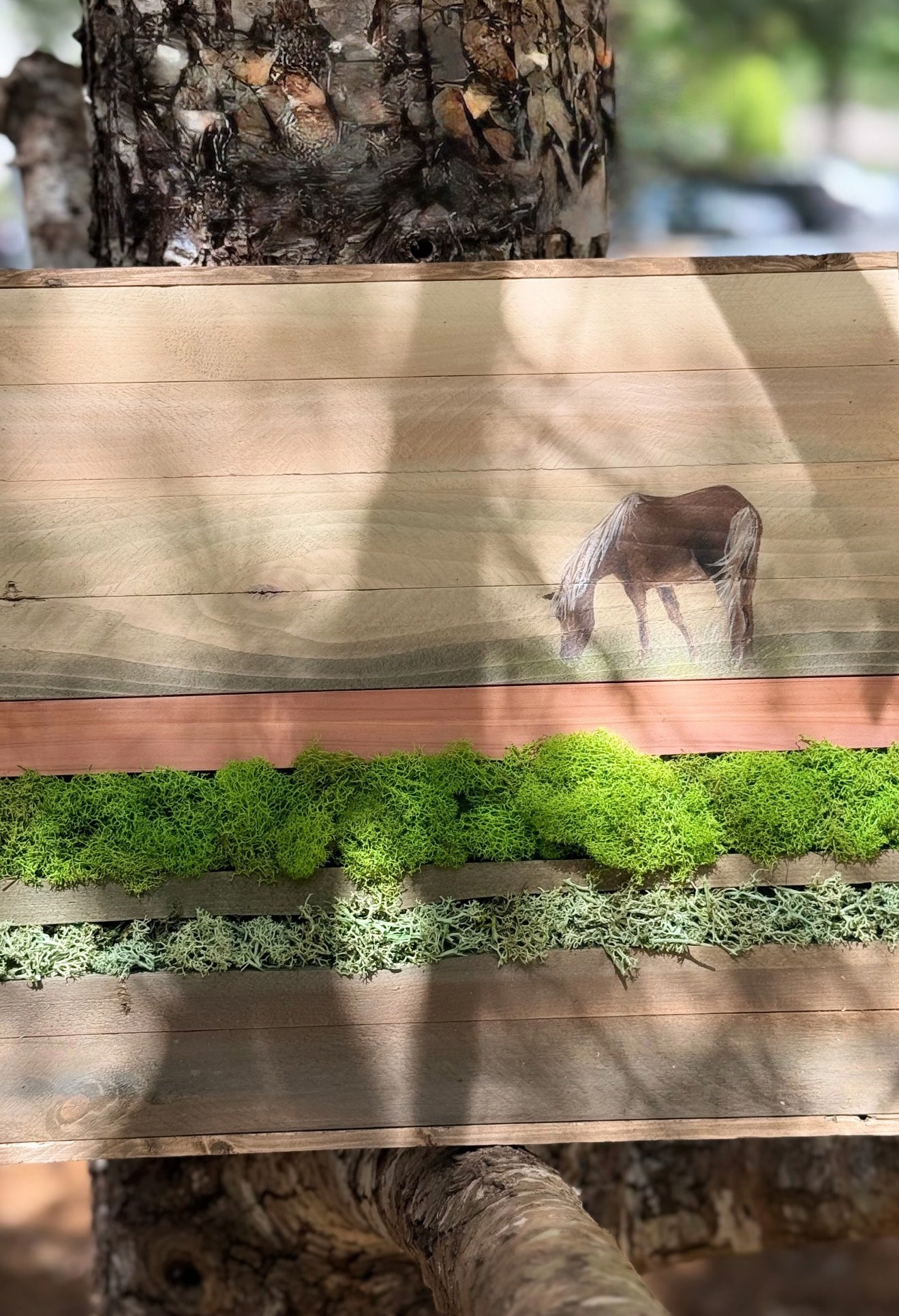 Wood Landscape "Soft Morning Graze"