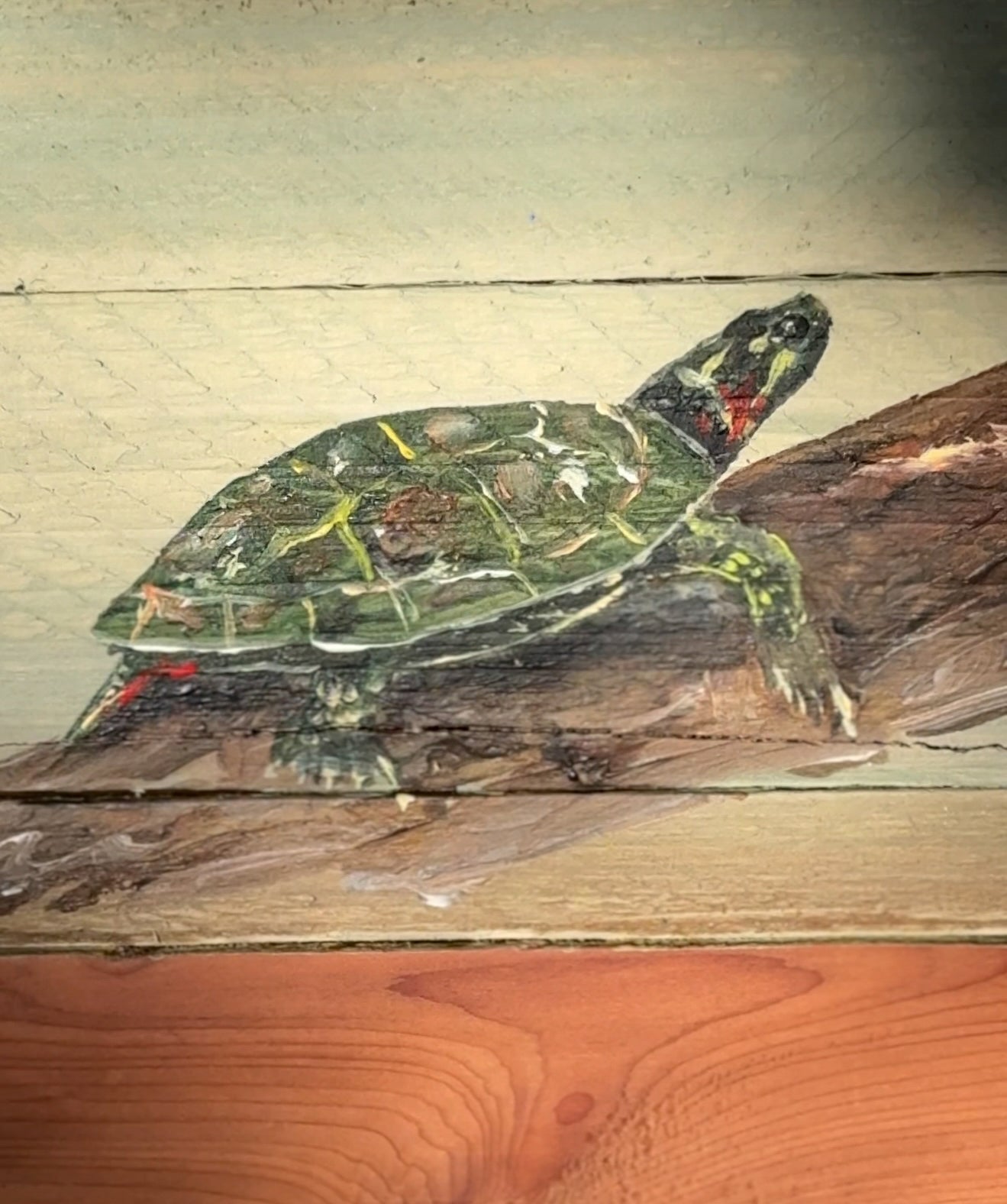 Wood Landscape "Turtle's Slow Afternoon"