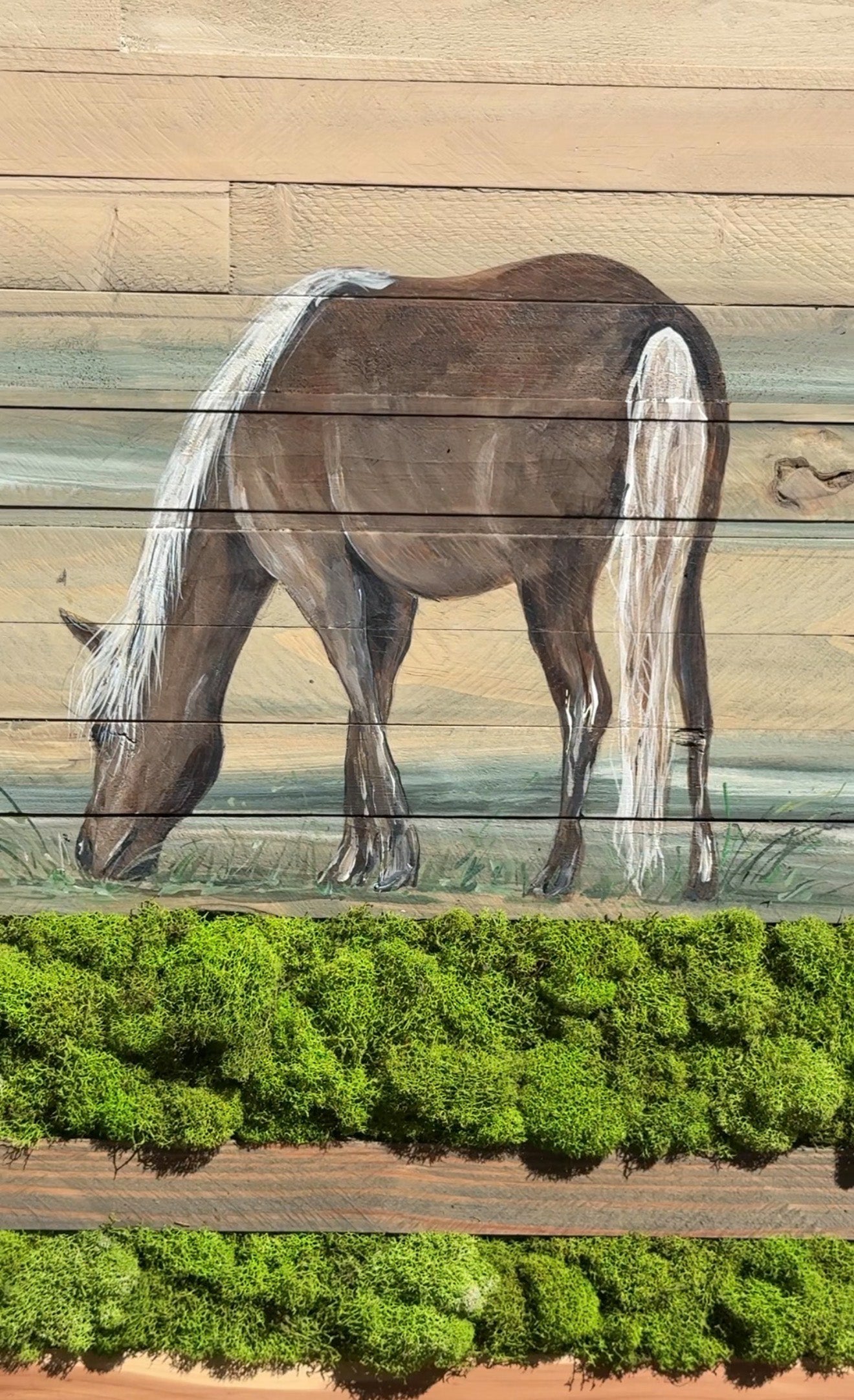 Wood Landscape "Feeding in the Morning Light"