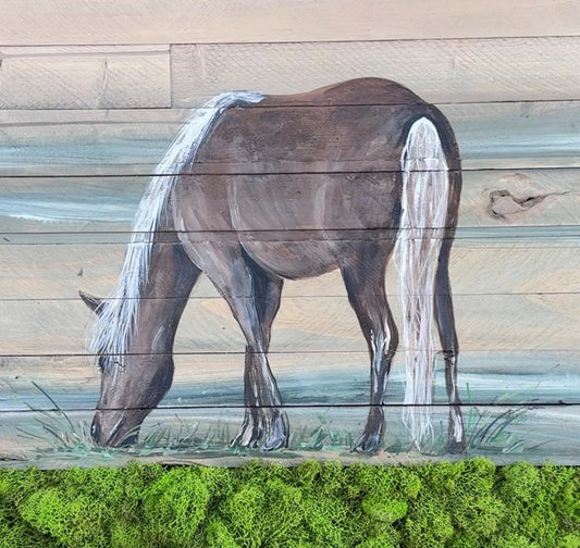 Wood Landscape "Feeding in the Morning Light"