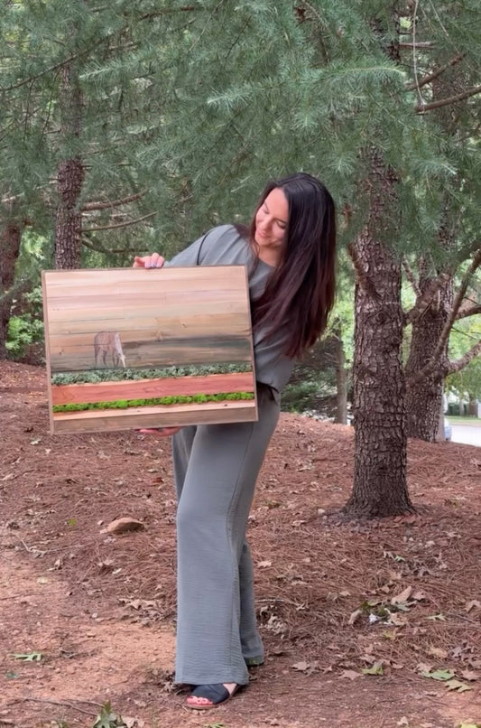 Wood Landscape "Peaceful Grazing"