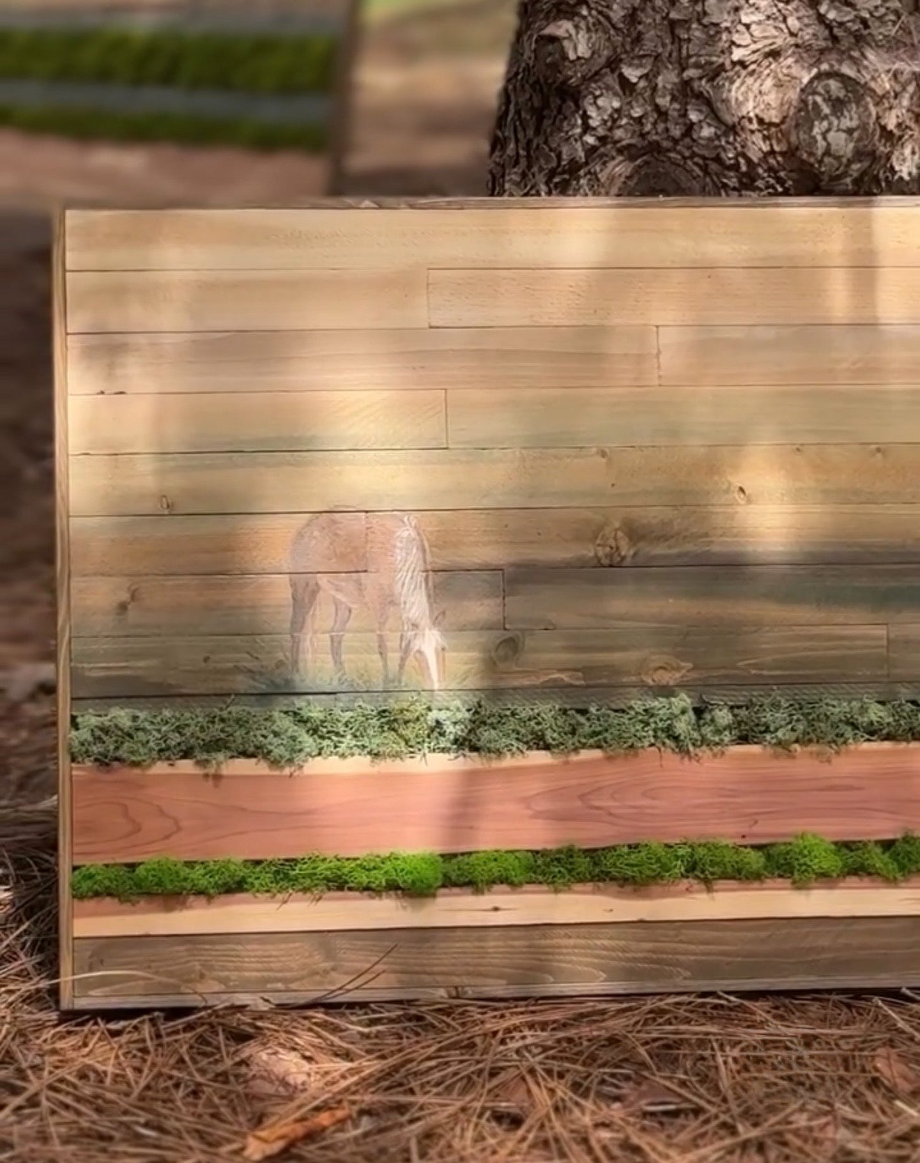 Wood Landscape "Peaceful Grazing"