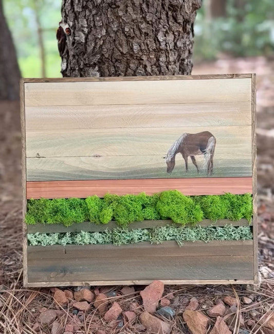 Wood Landscape "Soft Morning Graze"