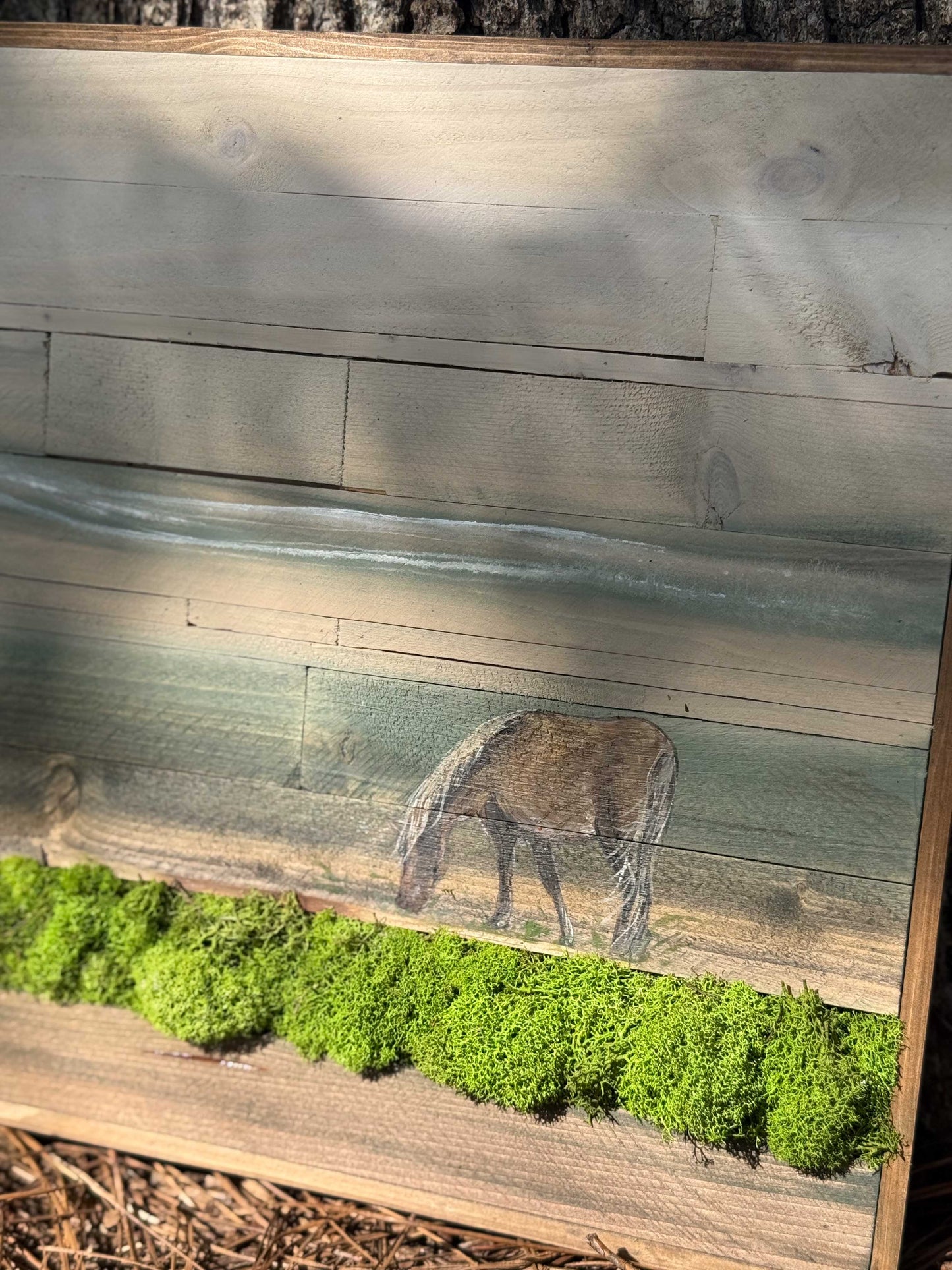 Wood Landscape "Soft Steps in the Field"