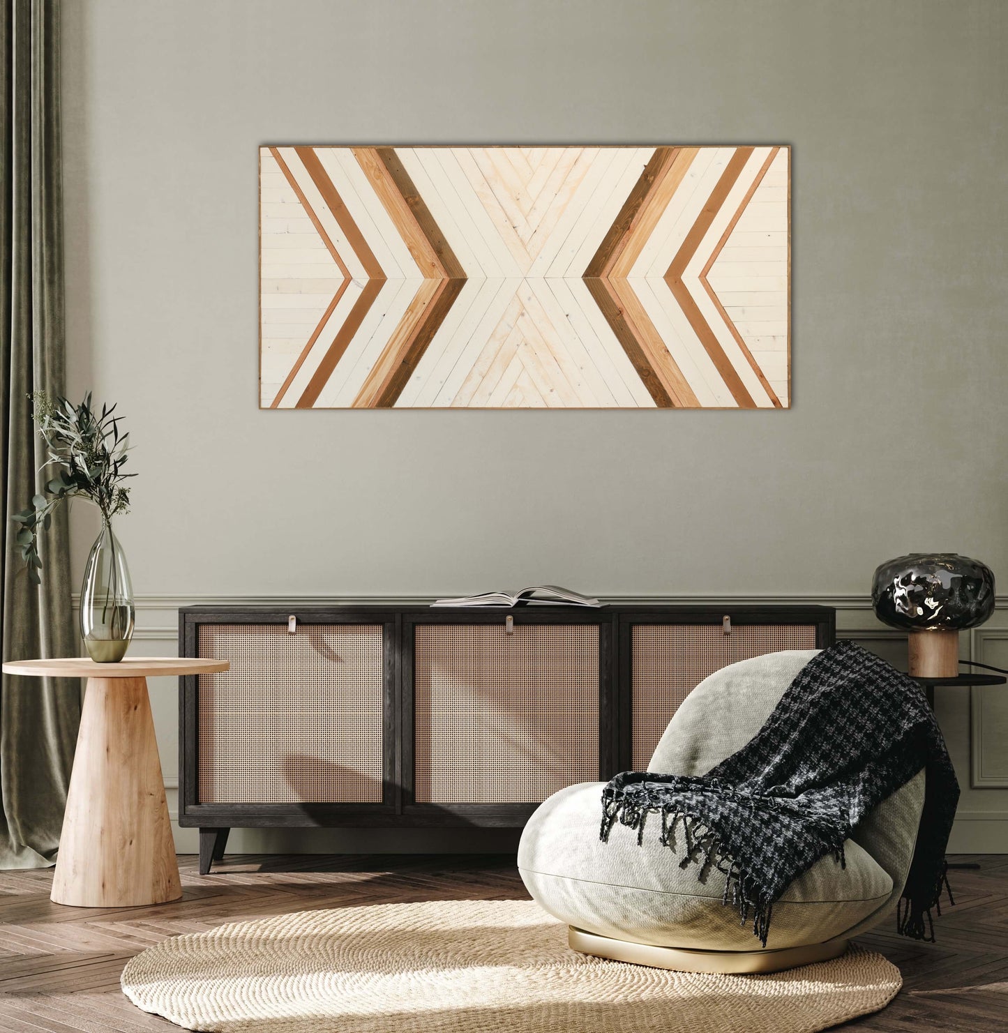 Wood Sculpture Wall Art "Wooden Kaleidoscope"