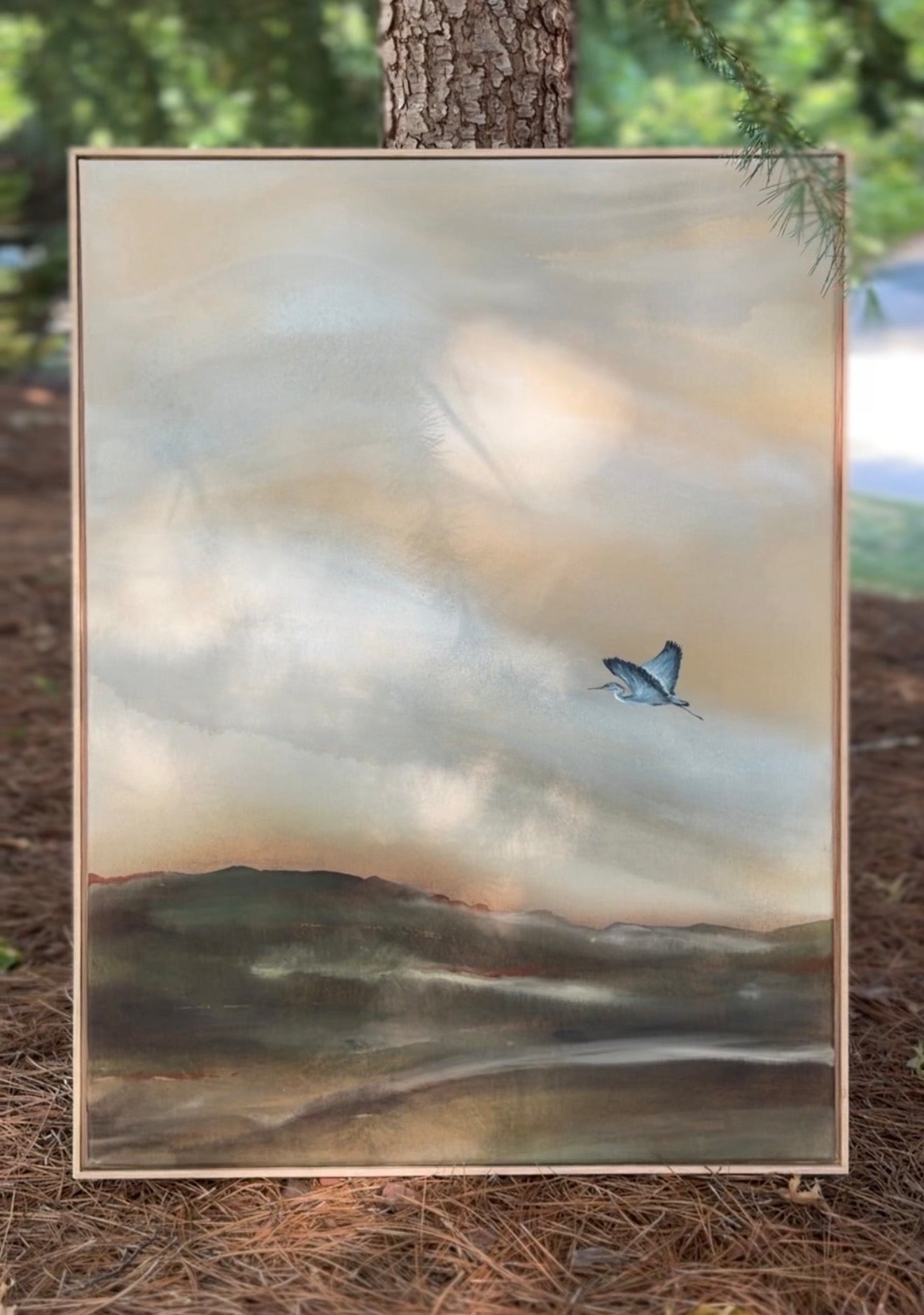 Somewhere Beneath The Clouds - Original Landscape Painting