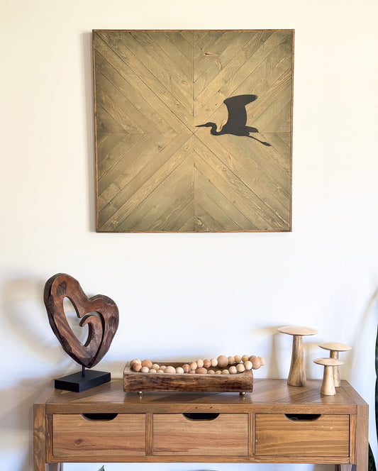 Wood Mosaic "Quiet Wings"