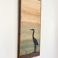 Wood Mosaic "Heron at Rest"