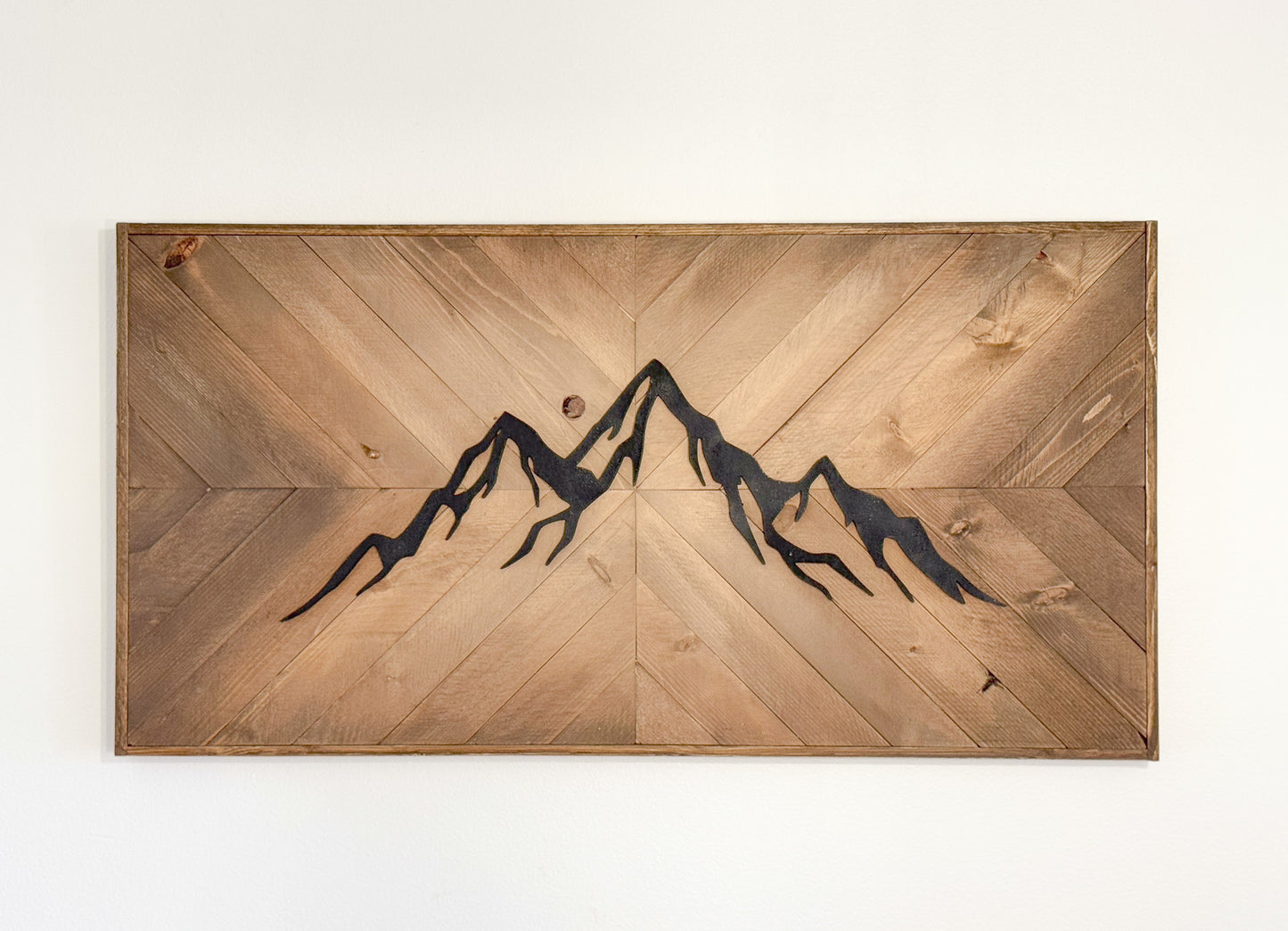 Wood Mosaic "Mountain Stillness"